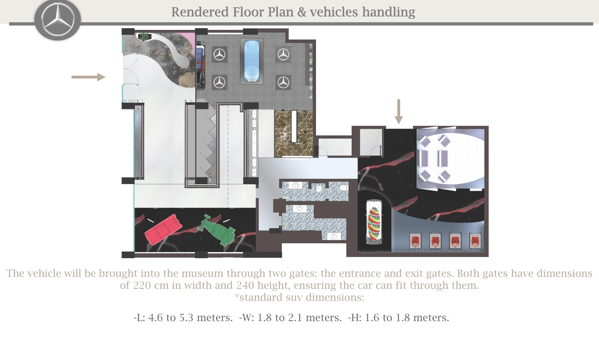 Space planning & rendered plan