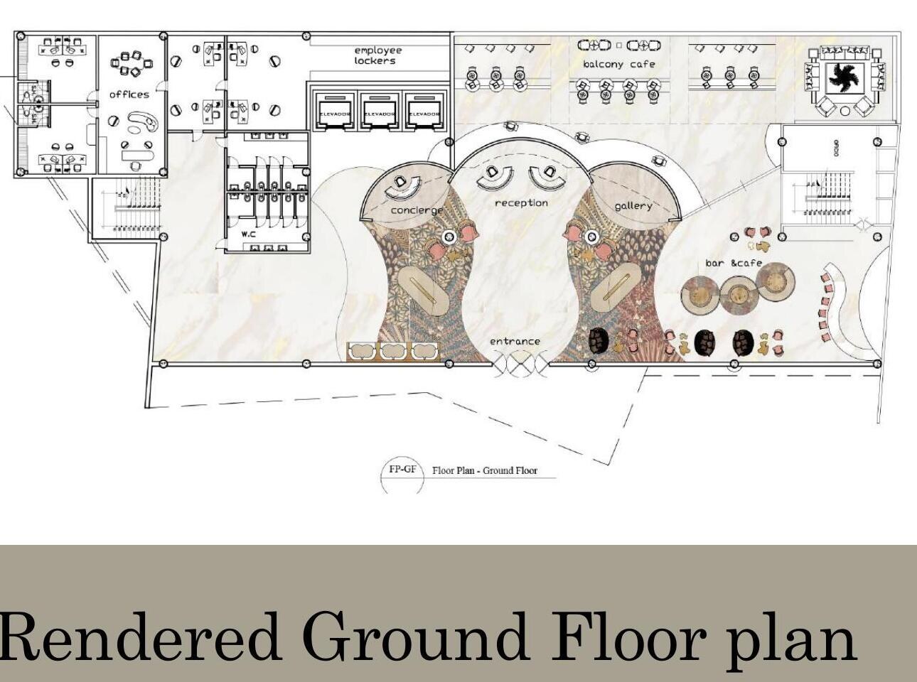 Rendered floor plan