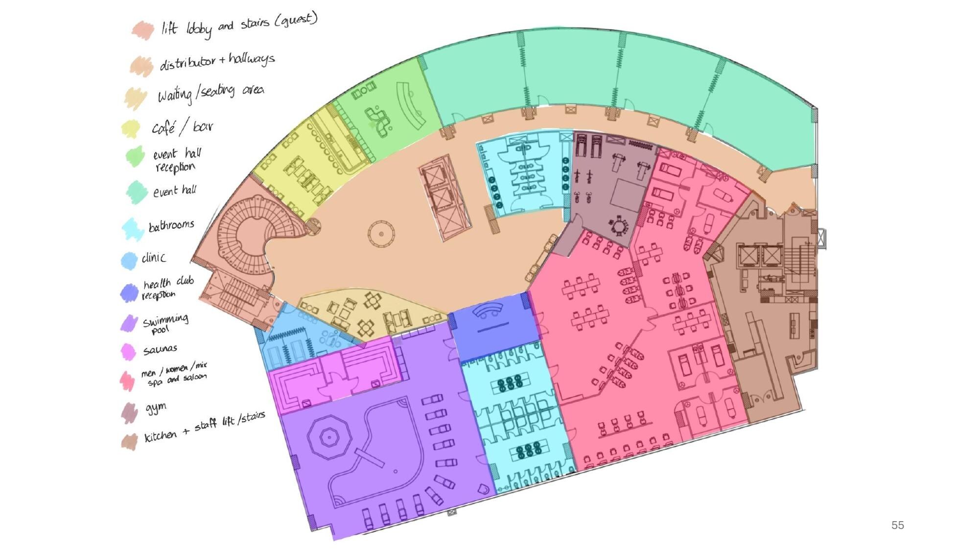 Zoning & rendered plan
