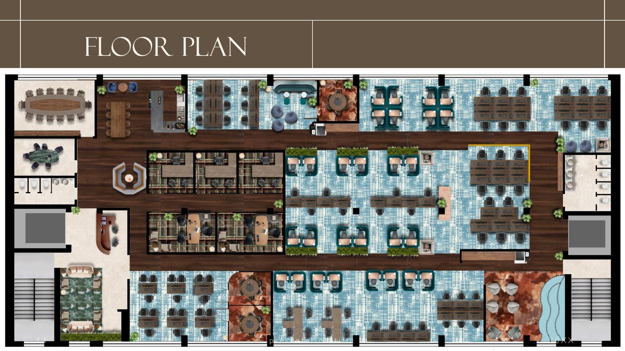 Rendered floor plan