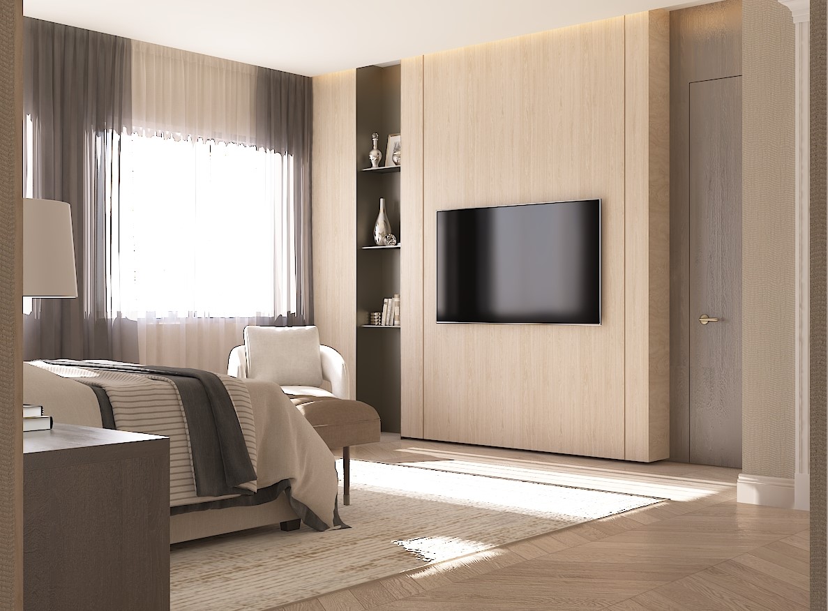 Television wall with integrated storage