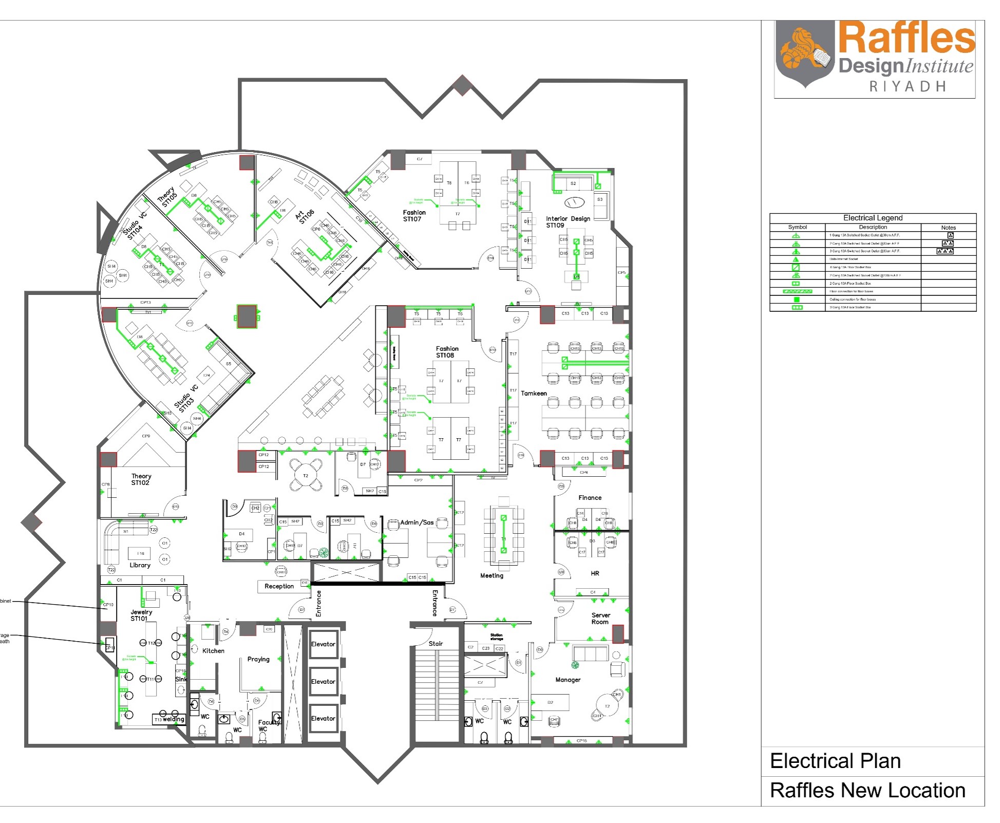 Electrical layout plan