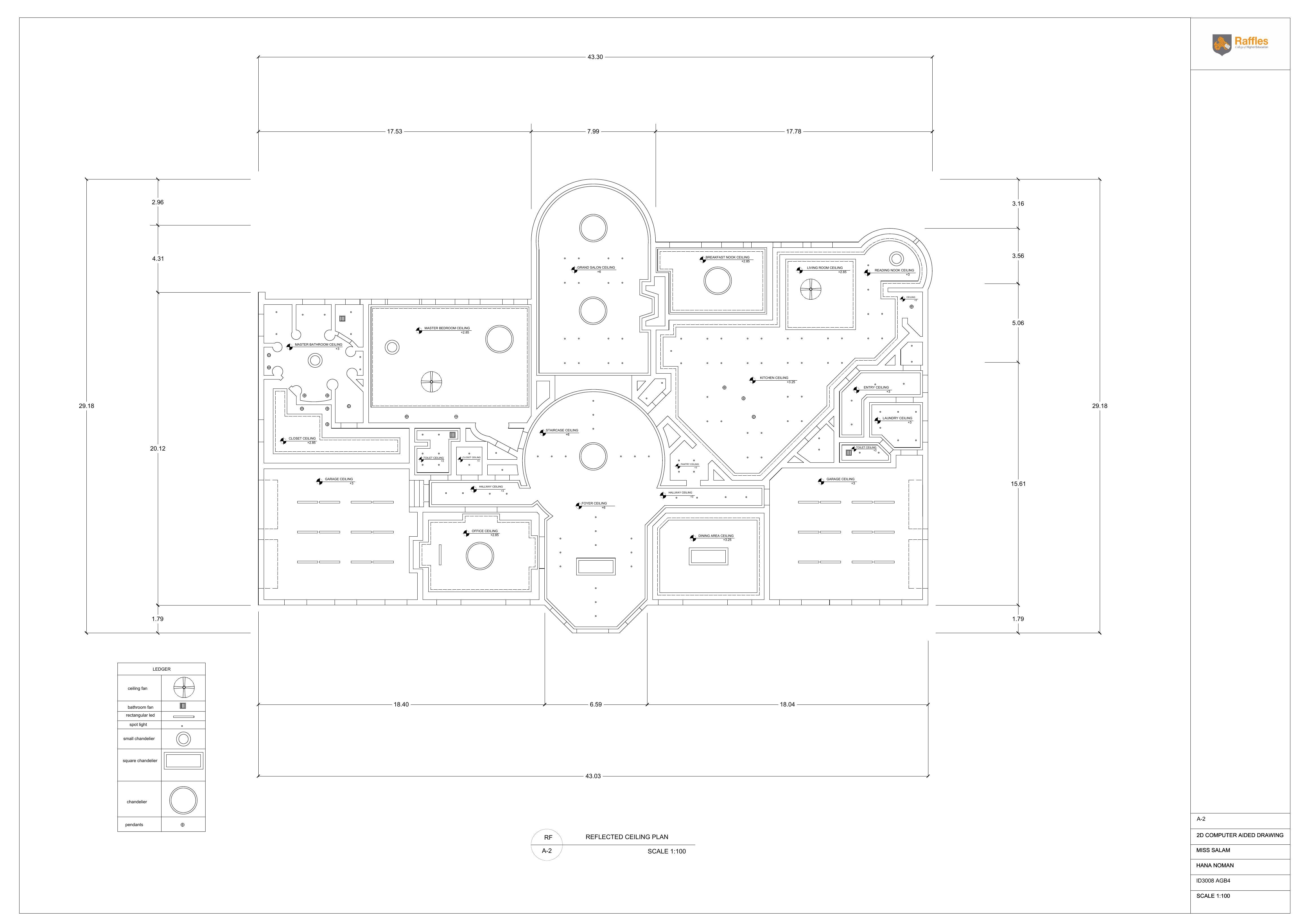 Reflected ceiling plan